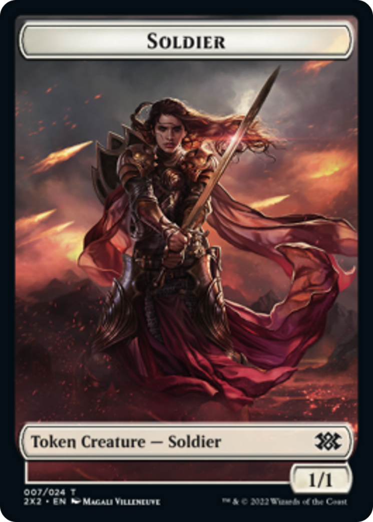 Cat Dragon // Soldier Double-Sided Token [Double Masters 2022 Tokens] - Magic: The Gathering - Card Brawlers | Quebec | Canada |