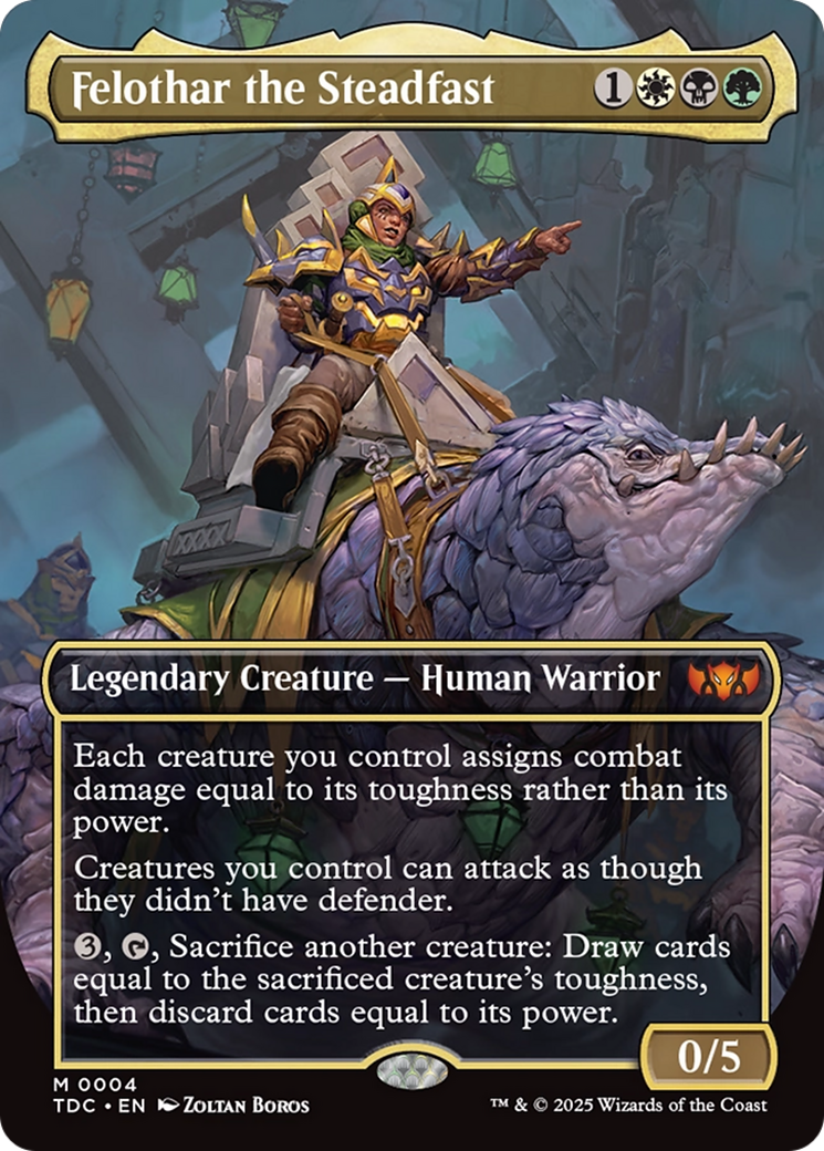 Felothar the Steadfast (Borderless) [Tarkir: Dragonstorm Commander] - Magic: The Gathering - Card Brawlers | Quebec | Canada |