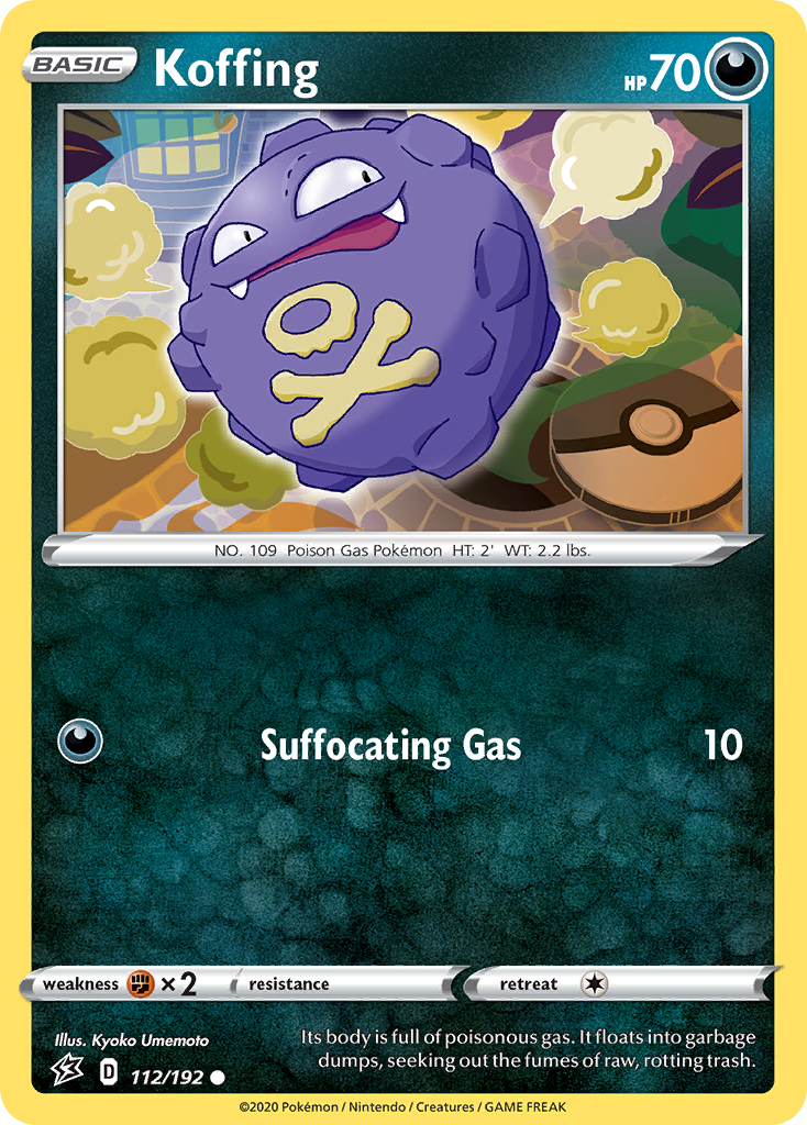 Koffing (112/192) [Sword & Shield: Rebel Clash] - Pokémon - Card Brawlers | Quebec | Canada |