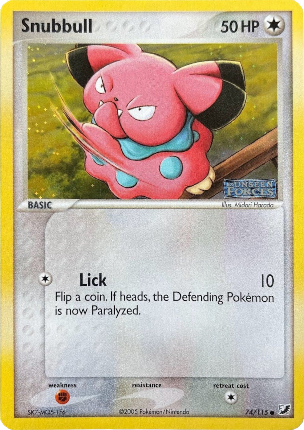 Snubbull (74/115) (Stamped) [EX: Unseen Forces] - Pokémon - Card Brawlers | Quebec | Canada |