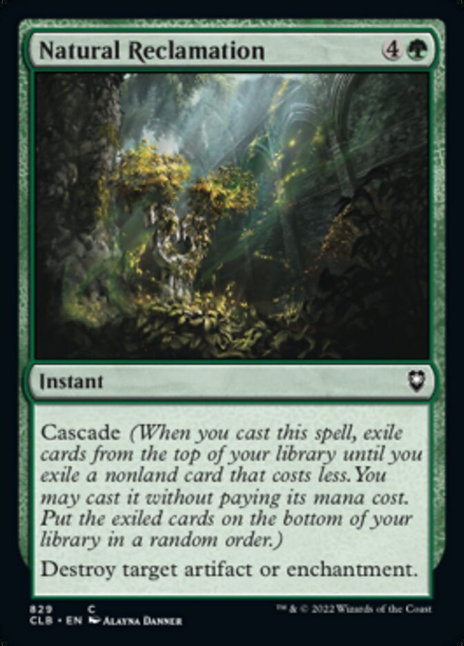 Natural Reclamation [Commander Legends: Battle for Baldur's Gate] - Magic: The Gathering - Card Brawlers | Quebec | Canada |