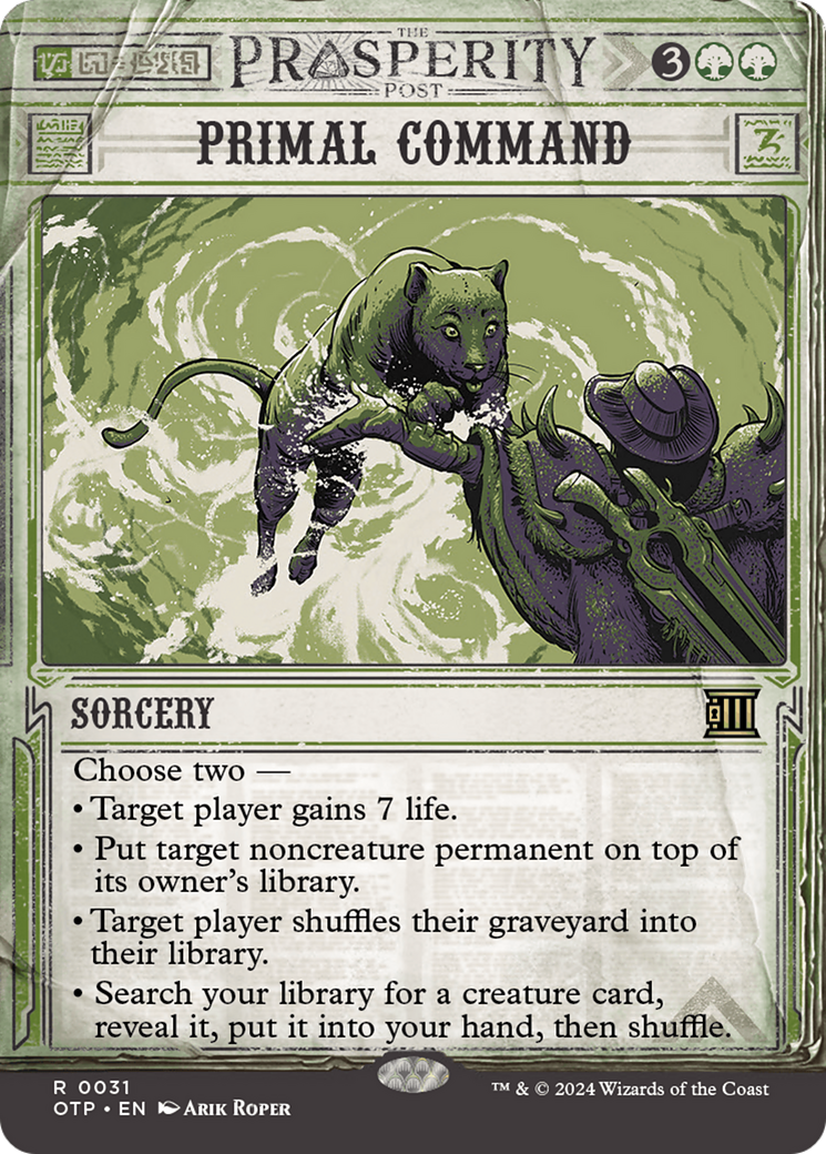 Primal Command [Outlaws of Thunder Junction: Breaking News] - Magic: The Gathering - Card Brawlers | Quebec | Canada |