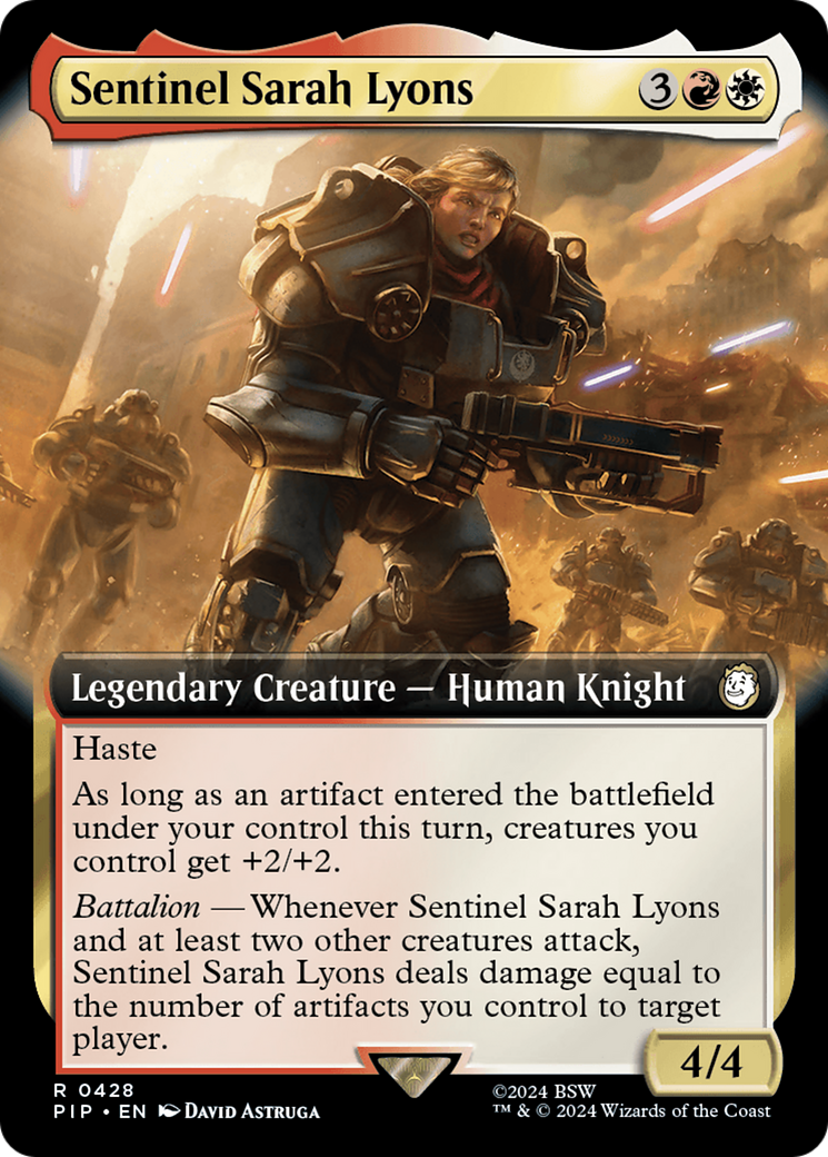 Sentinel Sarah Lyons (Extended Art) [Fallout] - Magic: The Gathering - Card Brawlers | Quebec | Canada |