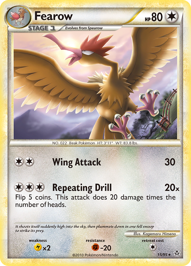 Fearow (15/95) [HeartGold & SoulSilver: Unleashed] - Pokémon - Card Brawlers | Quebec | Canada |