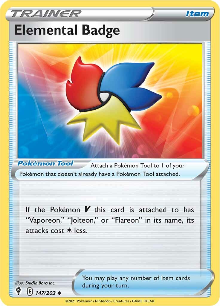 Elemental Badge (147/203) [Sword & Shield: Evolving Skies] - Pokémon - Card Brawlers | Quebec | Canada |