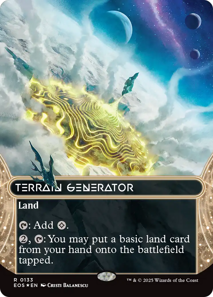 Terrain Generator (0133) (Borderless) (Galaxy Foil) [Edge of Eternities: Stellar Sights] - Magic: The Gathering - Card Brawlers | Quebec | Canada |