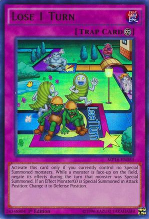 Lose 1 Turn [MP16-EN034] Ultra Rare - Yu-Gi-Oh! - Card Brawlers | Quebec | Canada |