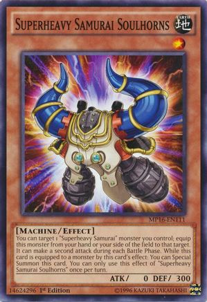 Superheavy Samurai Soulhorns [MP16-EN111] Common - Yu-Gi-Oh! - Card Brawlers | Quebec | Canada |