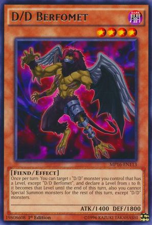 D/D Berfomet [MP16-EN113] Rare - Yu-Gi-Oh! - Card Brawlers | Quebec | Canada |