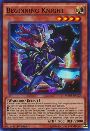 Beginning Knight [MP16-EN123] Super Rare - Yu-Gi-Oh! - Card Brawlers | Quebec | Canada |