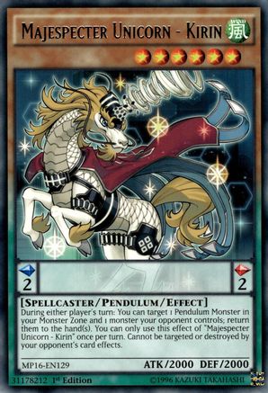 Majespecter Unicorn - Kirin [MP16-EN129] Rare - Yu-Gi-Oh! - Card Brawlers | Quebec | Canada |