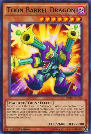 Toon Barrel Dragon [MP16-EN132] Rare - Yu-Gi-Oh! - Card Brawlers | Quebec | Canada |