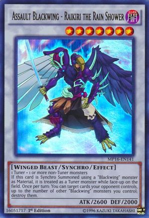 Assault Blackwing - Raikiri the Rain Shower [MP16-EN141] Ultra Rare - Yu-Gi-Oh! - Card Brawlers | Quebec | Canada |