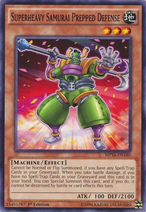 Superheavy Samurai Prepped Defense [MP16-EN180] Common - Yu-Gi-Oh! - Card Brawlers | Quebec | Canada |