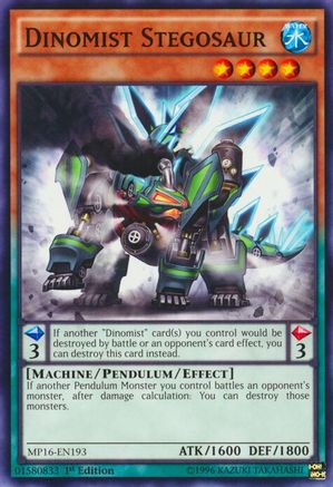 Dinomist Stegosaur [MP16-EN193] Common - Yu-Gi-Oh! - Card Brawlers | Quebec | Canada |