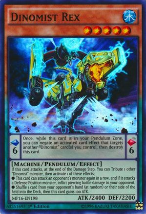 Dinomist Rex [MP16-EN198] Super Rare - Yu-Gi-Oh! - Card Brawlers | Quebec | Canada |