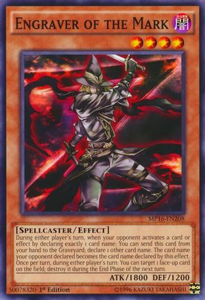 Engraver of the Mark [MP16-EN208] Common - Yu-Gi-Oh! - Card Brawlers | Quebec | Canada |