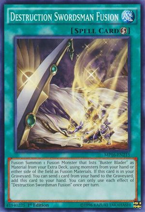 Destruction Swordsman Fusion [MP16-EN215] Common - Yu-Gi-Oh! - Card Brawlers | Quebec | Canada |