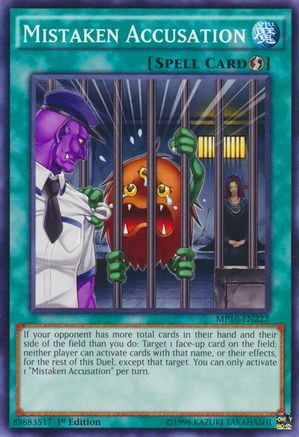 Mistaken Accusation [MP16-EN222] Common - Yu-Gi-Oh! - Card Brawlers | Quebec | Canada |