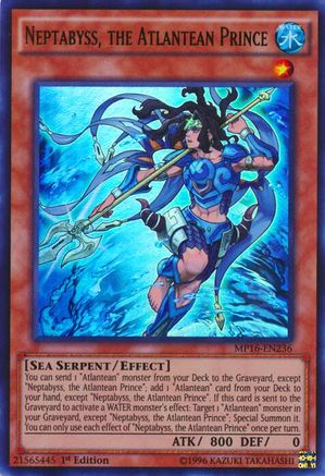 Neptabyss, the Atlantean Prince [MP16-EN236] Ultra Rare - Yu-Gi-Oh! - Card Brawlers | Quebec | Canada |
