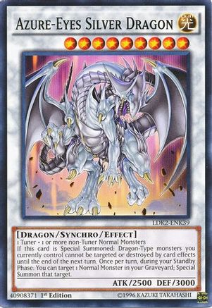 Azure-Eyes Silver Dragon [LDK2-ENK39] Common - Yu-Gi-Oh! - Card Brawlers | Quebec | Canada |
