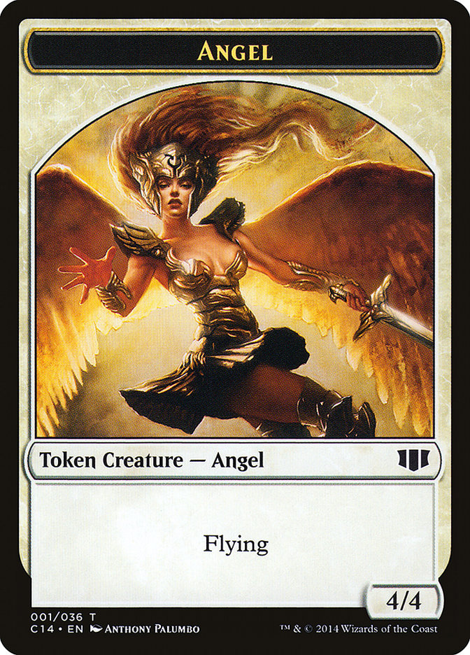 Angel // Cat Double-Sided Token [Commander 2014 Tokens] - Magic: The Gathering - Card Brawlers | Quebec | Canada |
