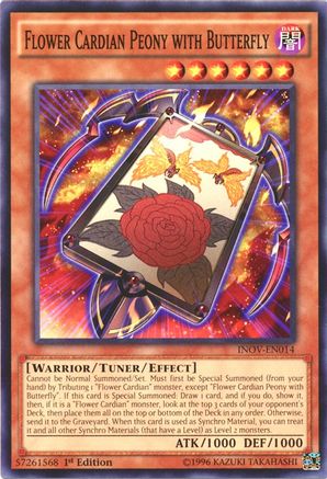 Flower Cardian Peony with Butterfly [INOV-EN014] Common - Yu-Gi-Oh! - Card Brawlers | Quebec | Canada |