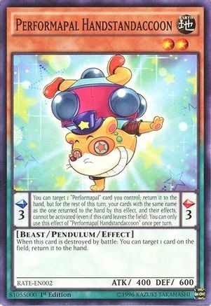 Performapal Handstandaccoon [RATE-EN002] Common - Yu-Gi-Oh! - Card Brawlers | Quebec | Canada |