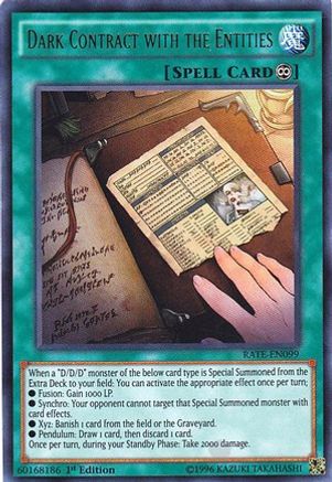 Dark Contract with the Entities [RATE-EN099] Ultra Rare - Yu-Gi-Oh! - Card Brawlers | Quebec | Canada |