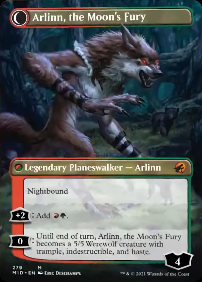 Arlinn, the Pack's Hope // Arlinn, the Moon's Fury (Borderless) [Innistrad: Midnight Hunt] - Magic: The Gathering - Card Brawlers | Quebec | Canada |