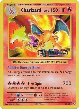Charizard (11/108) (XY Evolutions Prerelease) [XY: Black Star Promos] - Pokémon - Card Brawlers | Quebec | Canada |
