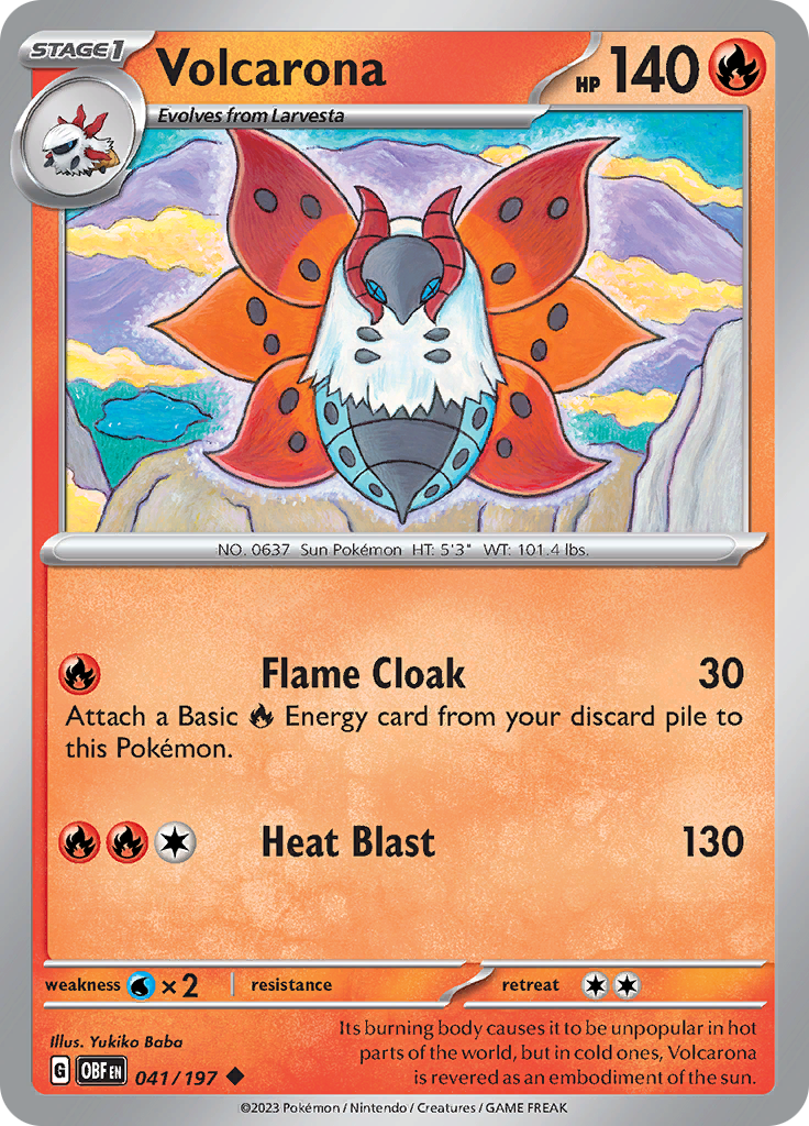 Volcarona (041/197) [Scarlet & Violet: Obsidian Flames] - Pokémon - Card Brawlers | Quebec | Canada |