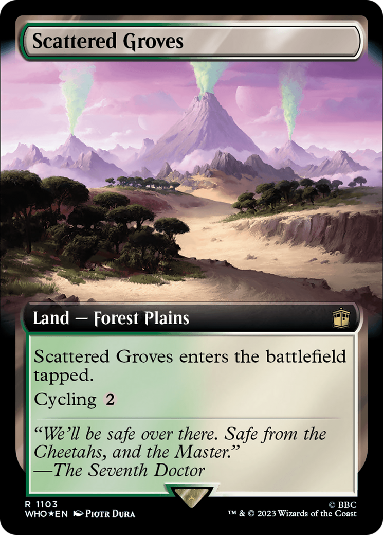Scattered Groves (Extended Art) (Surge Foil) [Doctor Who] - Magic: The Gathering - Card Brawlers | Quebec | Canada |