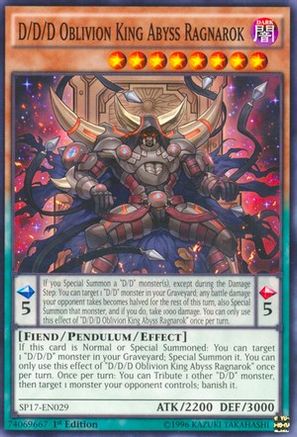 D/D/D Oblivion King Abyss Ragnarok [SP17-EN029] Common - Yu-Gi-Oh! - Card Brawlers | Quebec | Canada |