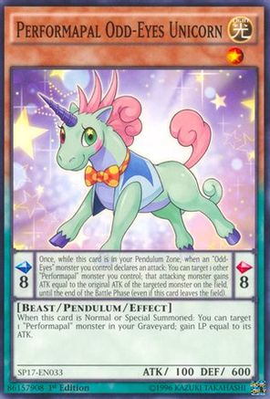 Performapal Odd-Eyes Unicorn [SP17-EN033] Starfoil Rare - Yu-Gi-Oh! - Card Brawlers | Quebec | Canada |