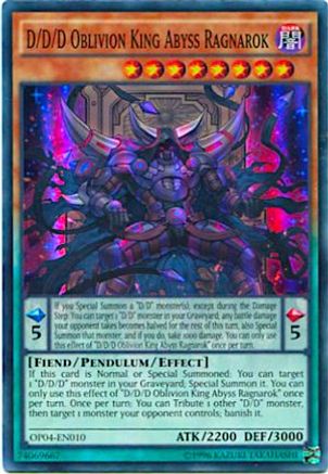 D/D/D Oblivion King Abyss Ragnarok [OP04-EN010] Super Rare