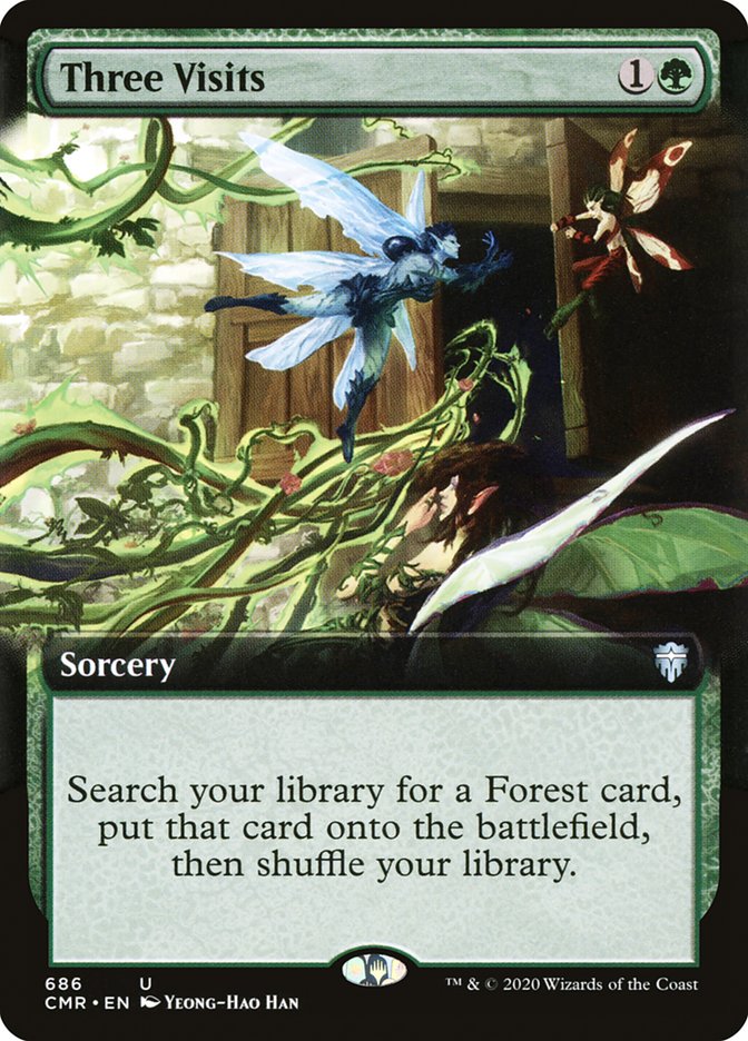 Three Visits (Extended Art) [Commander Legends] - Magic: The Gathering - Card Brawlers | Quebec | Canada |