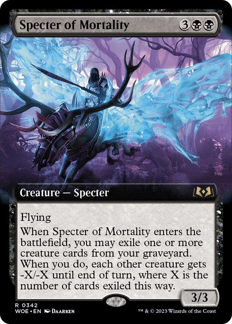 Specter of Mortality (Extended Art) [Wilds of Eldraine] - Magic: The Gathering - Card Brawlers | Quebec | Canada |