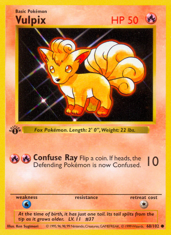 Vulpix (68/102) (Shadowless) [Base Set 1st Edition] - Pokémon - Card Brawlers | Quebec | Canada |