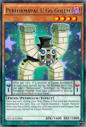 Performapal U Go Golem [MACR-EN004] Rare - Yu-Gi-Oh! - Card Brawlers | Quebec | Canada |