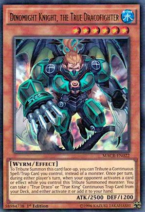 Dinomight Knight, the True Dracofighter [MACR-EN022] Ultra Rare - Yu-Gi-Oh! - Card Brawlers | Quebec | Canada |