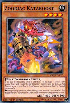 Zoodiac Kataroost [MACR-EN027] Common - Yu-Gi-Oh! - Card Brawlers | Quebec | Canada |
