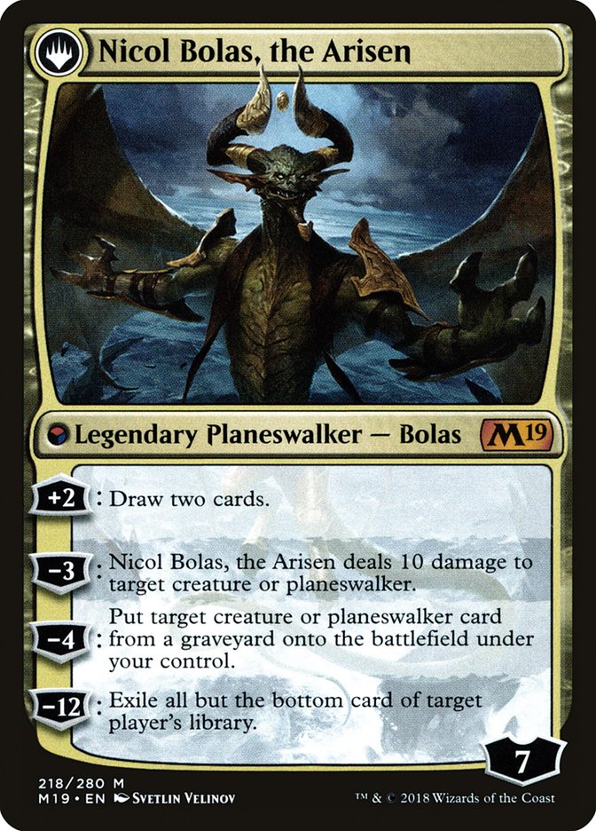 Nicol Bolas, the Ravager // Nicol Bolas, the Arisen [Core Set 2019 Prerelease Promos] - Magic: The Gathering - Card Brawlers | Quebec | Canada |