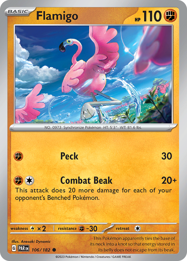 Flamigo (106/182) [Scarlet & Violet: Paradox Rift] - Pokémon - Card Brawlers | Quebec | Canada |