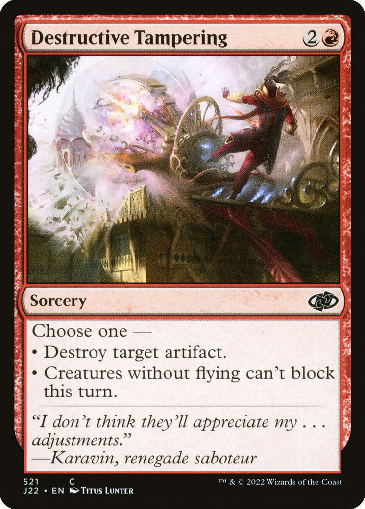 Destructive Tampering [Jumpstart 2022] - Magic: The Gathering - Card Brawlers | Quebec | Canada |