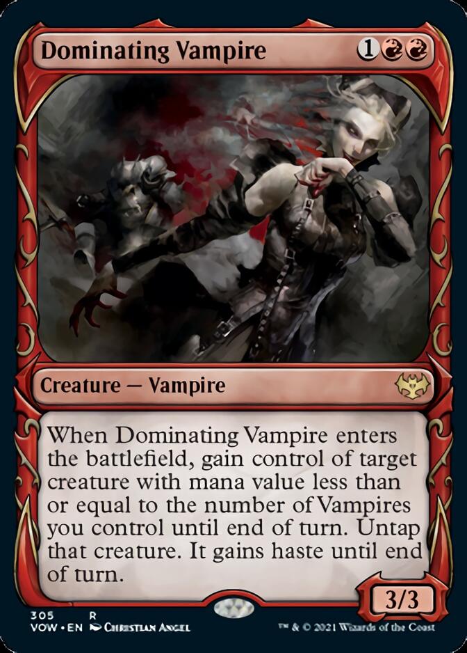 Dominating Vampire (Showcase Fang Frame) [Innistrad: Crimson Vow] - Magic: The Gathering - Card Brawlers | Quebec | Canada |
