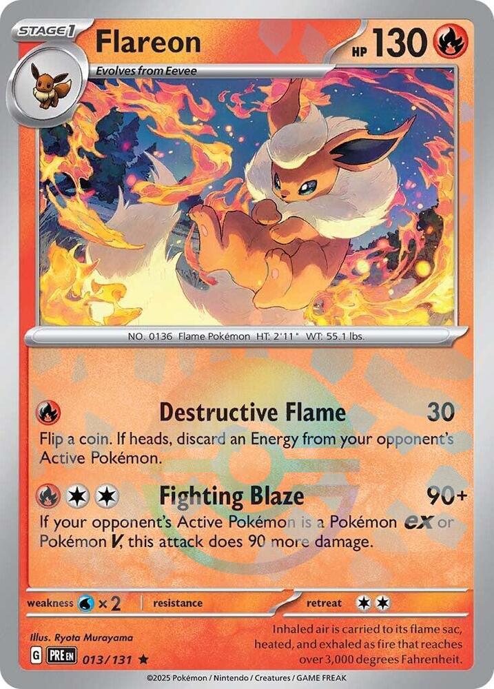 Flareon (013/131) (Poke Ball Pattern) [Scarlet & Violet: Prismatic Evolutions] - Pokémon - Card Brawlers | Quebec | Canada |