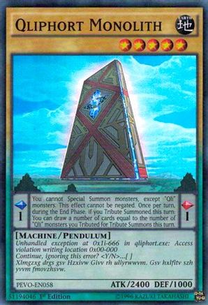 Qliphort Monolith [PEVO-EN058] Super Rare - Yu-Gi-Oh! - Card Brawlers | Quebec | Canada |