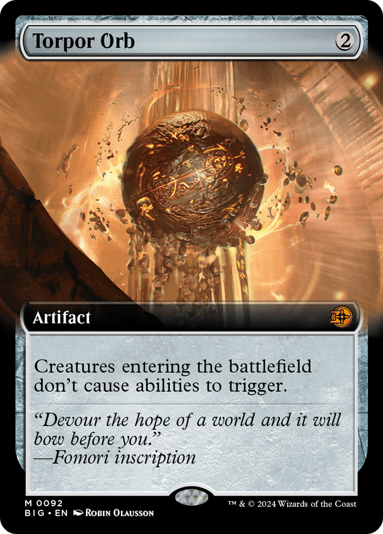 Torpor Orb (Extended Art) [Outlaws of Thunder Junction: The Big Score] - Magic: The Gathering - Card Brawlers | Quebec | Canada |