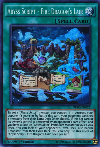 Abyss Script - Fire Dragon's Lair [DESO-EN025] Super Rare - Yu-Gi-Oh! - Card Brawlers | Quebec | Canada |